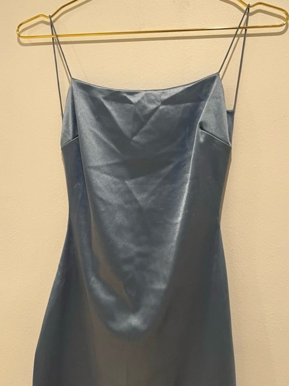 Windsor Satin Blue Mini Dress Size Small - Picture 2 of 4